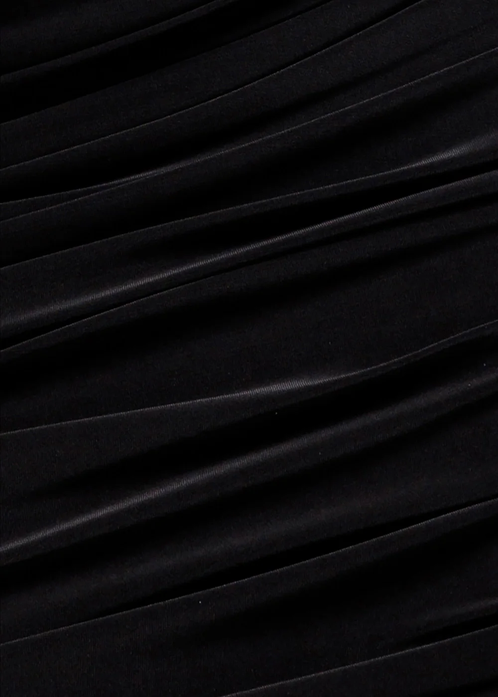 Goddiva Black Gathered One Shoulder Sheer Panel Maxi Dress - 12 Image 4
