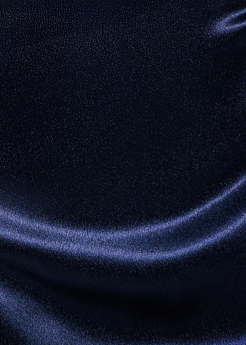 Goddiva Navy Satin Flutter Sleeve Mermaid Maxi Dress - 8 Image 4