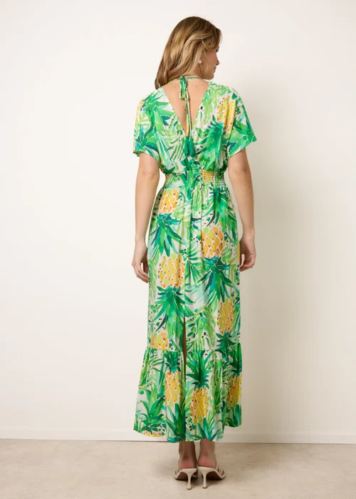 Blue Vanilla Green Pineapple Double V Midi Dress - M/L Image 4
