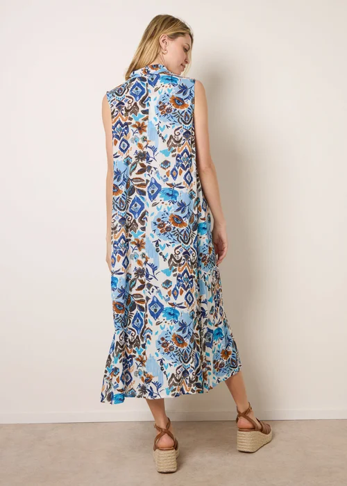 Blue Vanilla Blue V Neck Loose Fit Maxi Dress - S/M Image 4