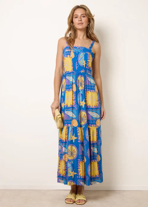 Blue Vanilla Blue Vibrant Strappy Dress - L Image 1