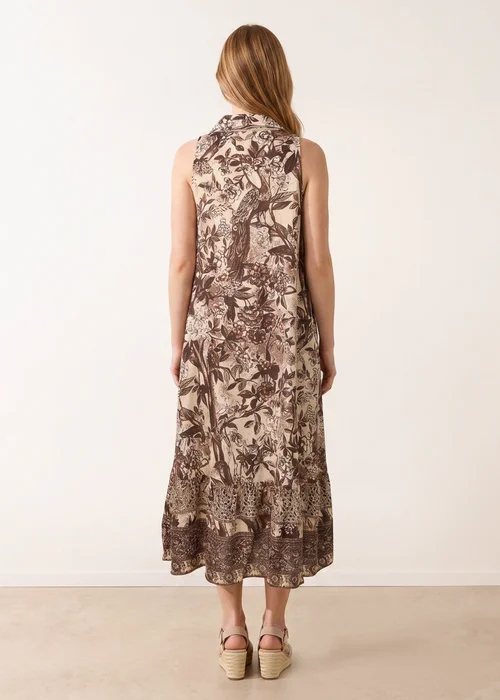 Blue Vanilla Brown Midi Shirt Dress - M Image 4