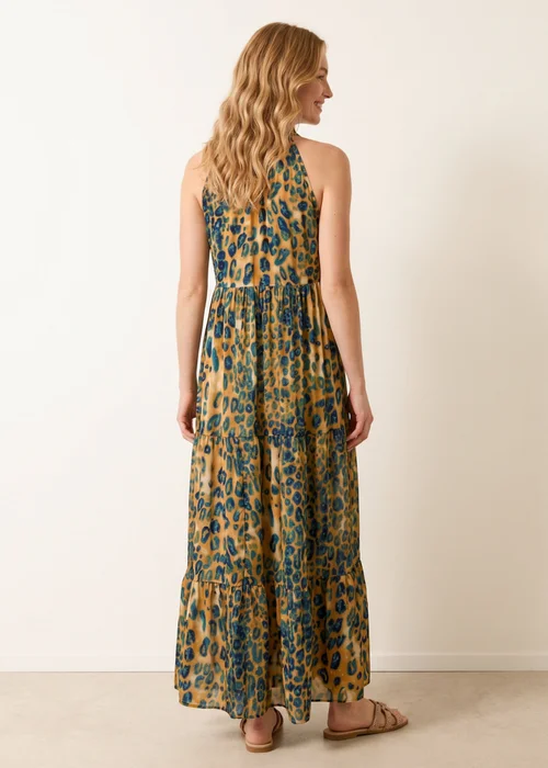 Blue Vanilla Brown Diamante Tiered Tie Front Dress - S/M Image 4