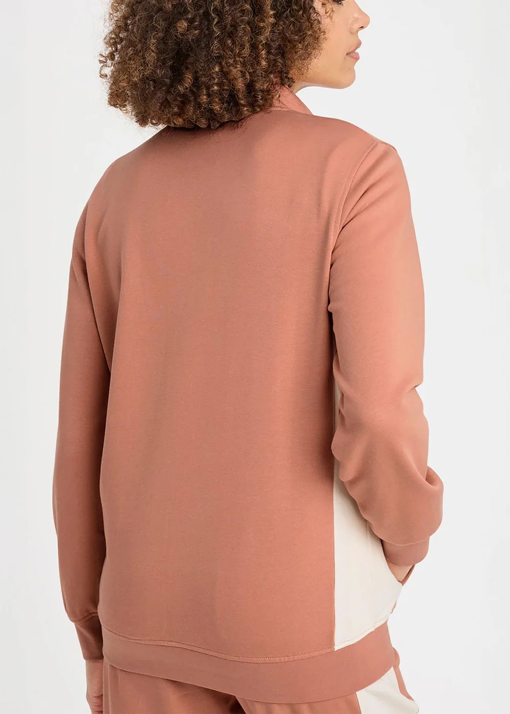 Cotton Traders Apricot Half Zip Panelled Sweatshirt - 2XL Image 4