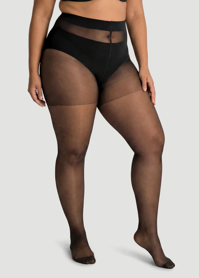Conturve Black 30 Denier Tear Proof Shaping Tights