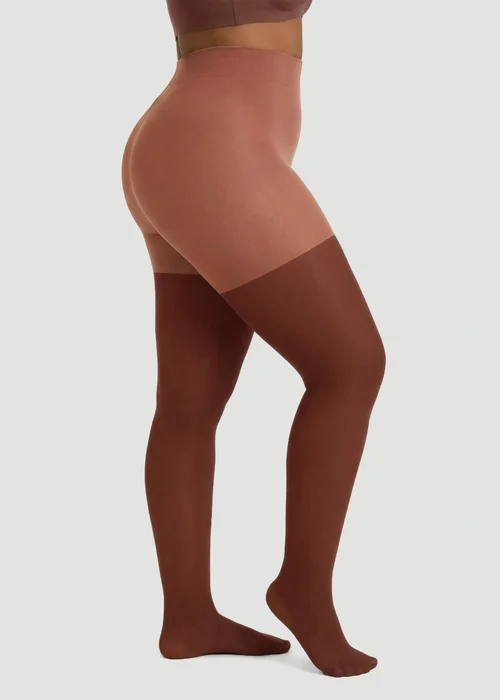 Conturve Brown 70 Denier Tear Proof Shaping Tights - 3XL Image 3