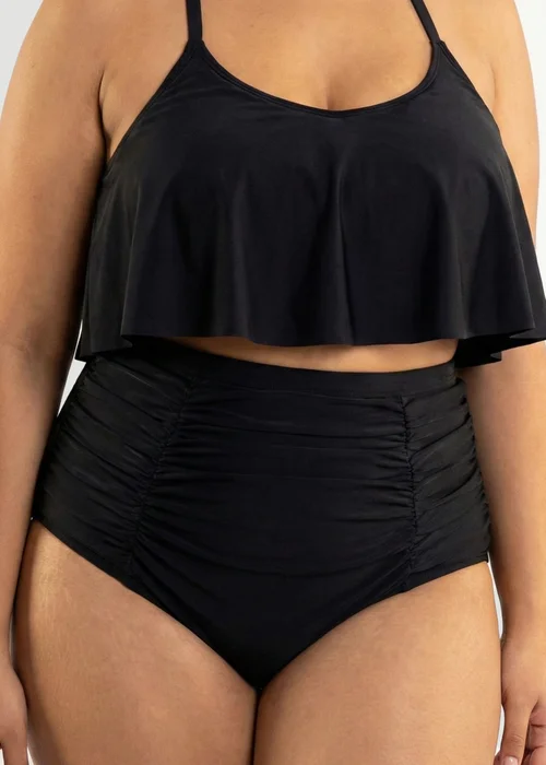 Conturve Black High Waisted Shaping Bikini Bottom - 3XL Image 5