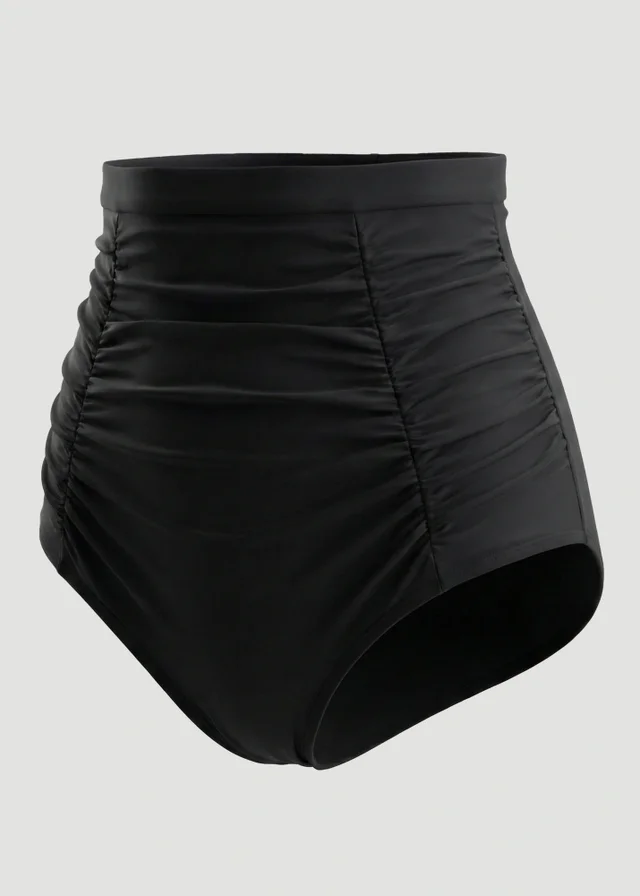 Conturve Black High Waisted Shaping Bikini Bottom