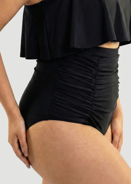 Conturve Black High Waisted Shaping Bikini Bottom - 3XL Image 2