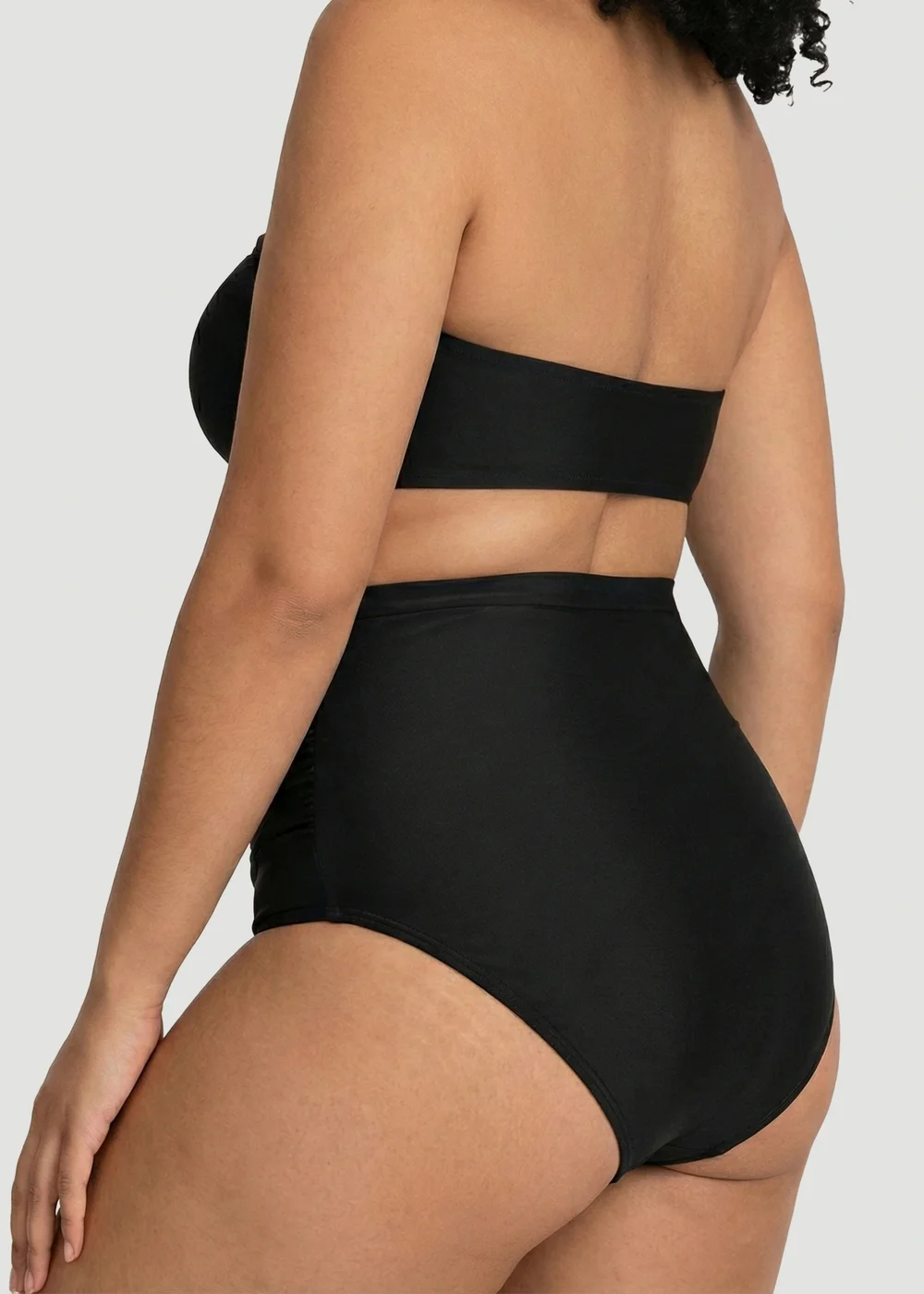 Conturve Black High Waisted Shaping Bikini Bottom - 3XL Image 4