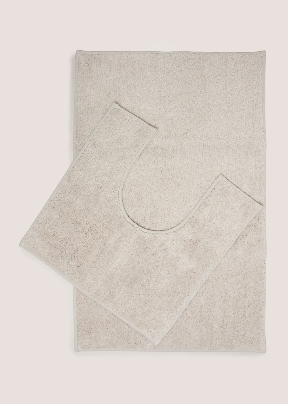 2 Pack Grey Quick Dry Bath Mat Set Image 1
