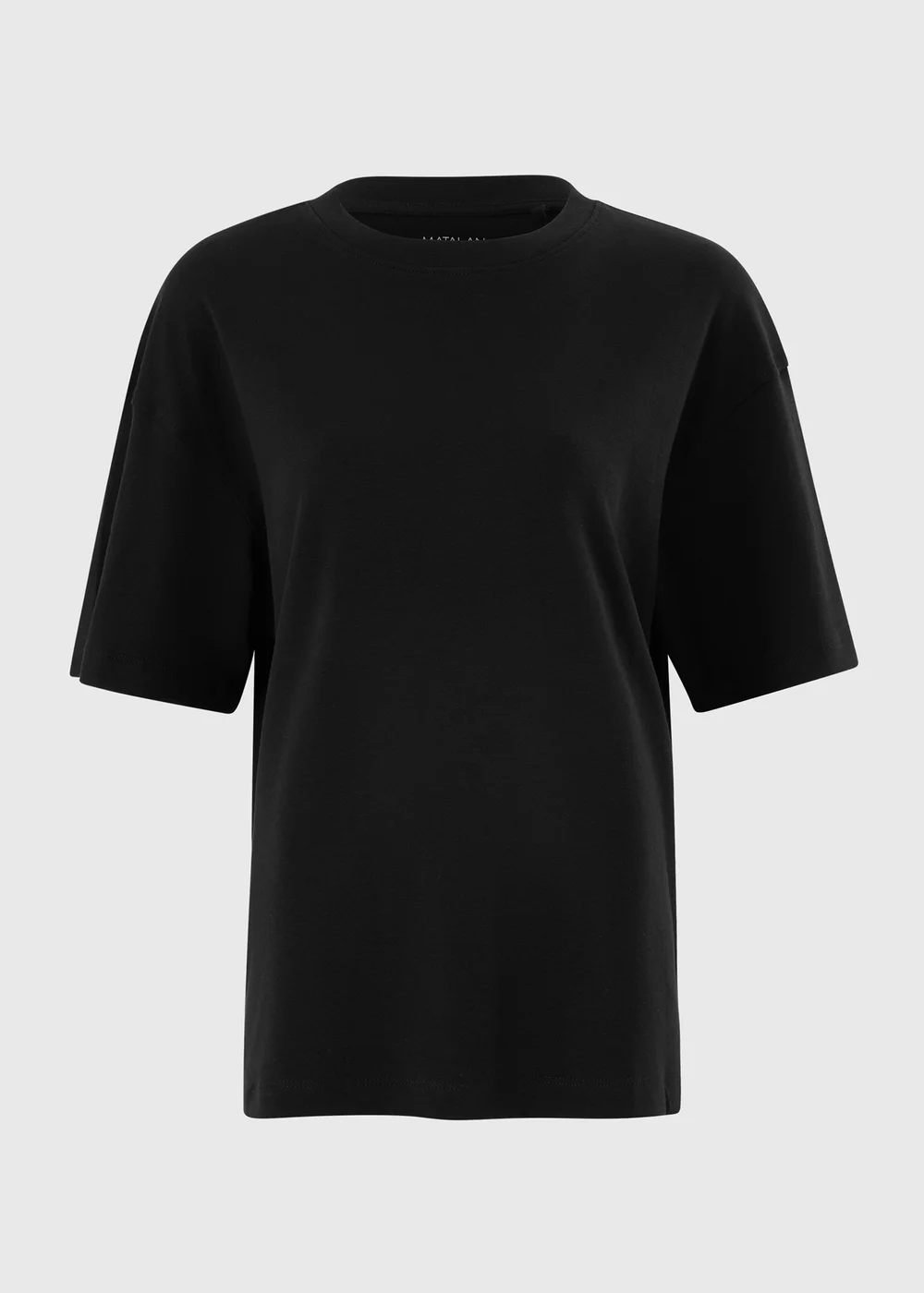 Black Oversized Plain T-Shirt - S Image 1