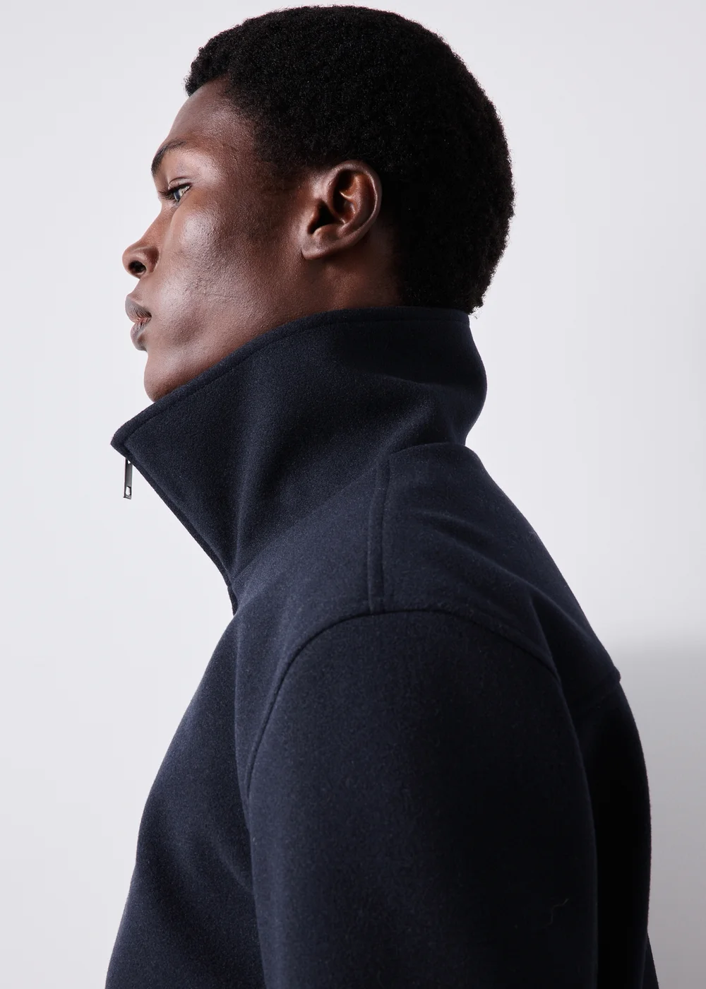 Navy Funnel Neck Bomber Jacket - XS Image 3