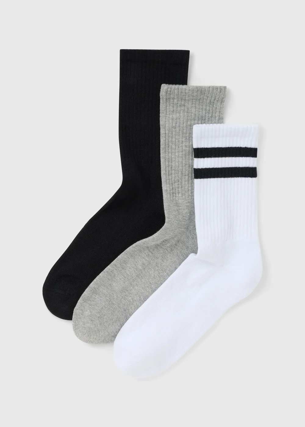 3 Pack Black Ankle Socks - One Size Image 1