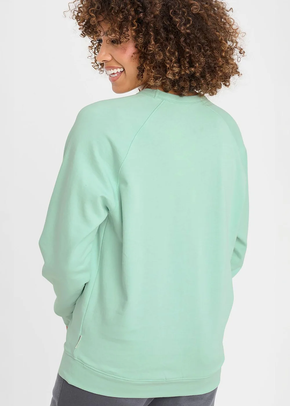 Cotton Traders Light Aqua Cotton Sweatshirt - 2XL Image 3