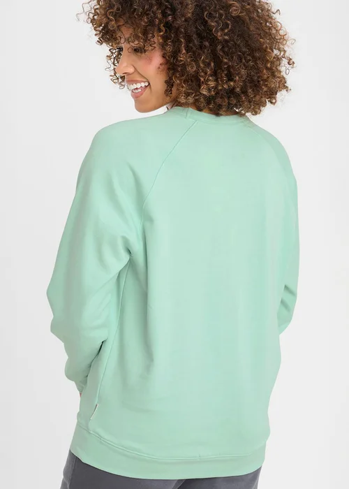 Cotton Traders Light Aqua Cotton Sweatshirt - 2XL Image 3