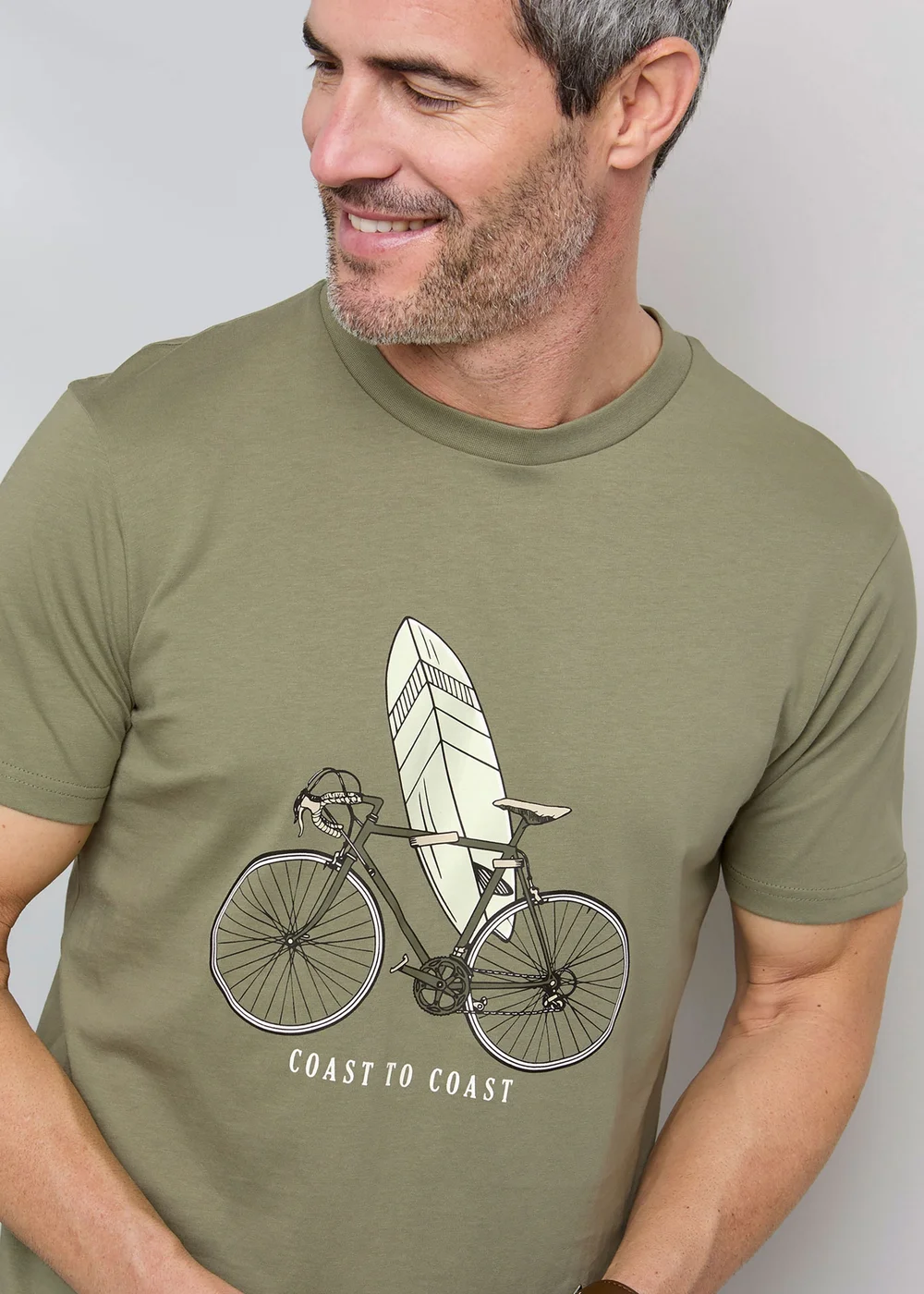 Cotton Traders Olive Printed T-Shirt - 3XL Image 4