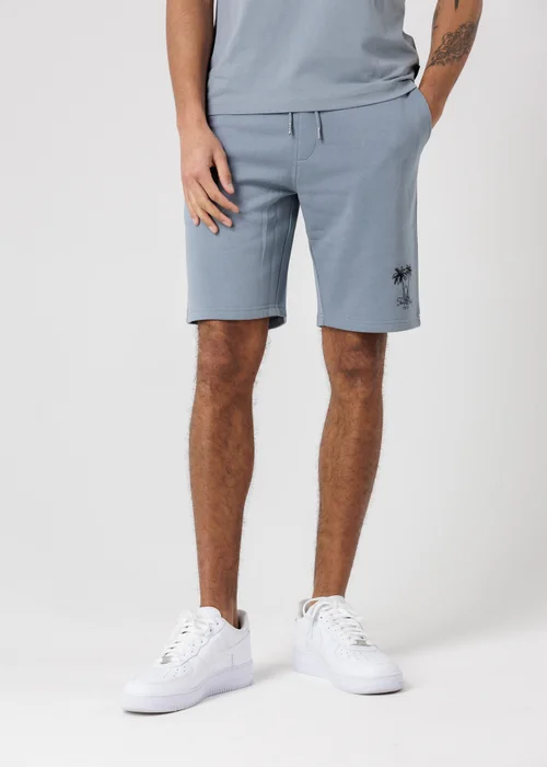 Tokyo Laundry Grey Palm Print T-Shirt & Shorts Lounge Set - S Image 4