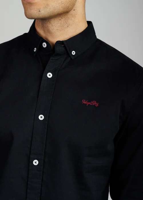 Tokyo Laundry Black Cotton Oxford Long Sleeve Shirt - S Image 3