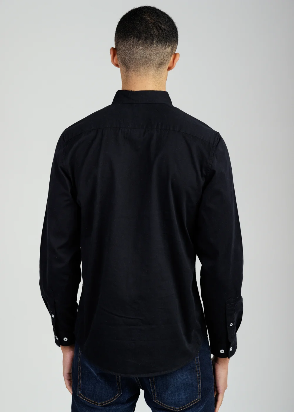 Tokyo Laundry Black Cotton Oxford Long Sleeve Shirt - S Image 2