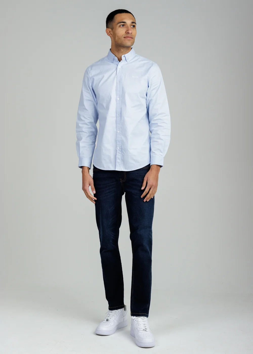 Tokyo Laundry Light Blue Cotton Oxford Long Sleeve Shirt - 2XL Image 4