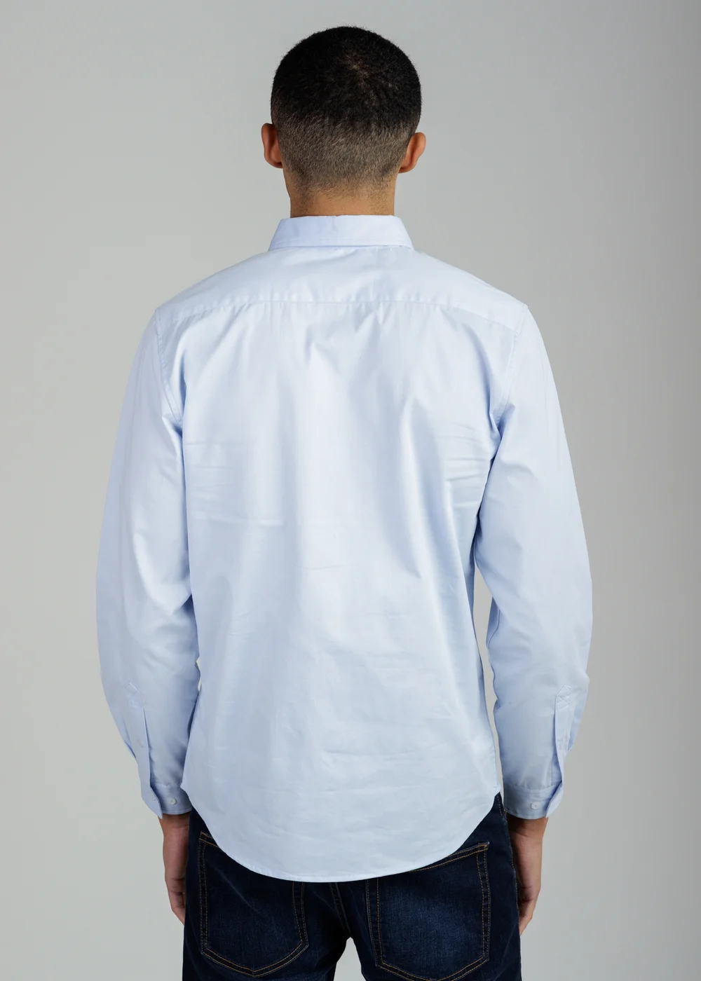 Tokyo Laundry Light Blue Cotton Oxford Long Sleeve Shirt - 2XL Image 2