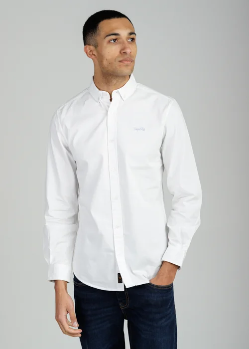 Tokyo Laundry White Cotton Oxford Long Sleeve Shirt - M Image 1