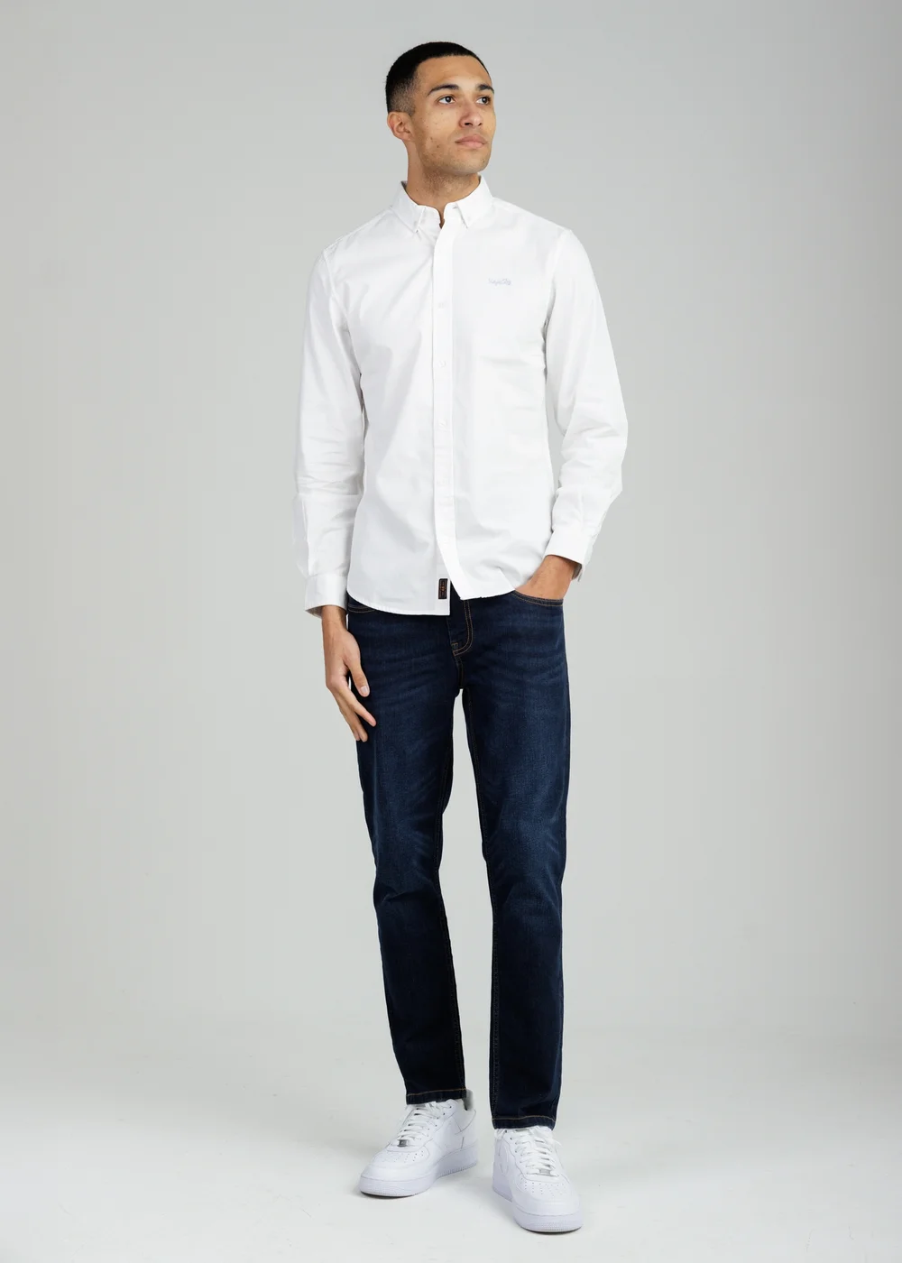 Tokyo Laundry White Cotton Oxford Long Sleeve Shirt - M Image 3