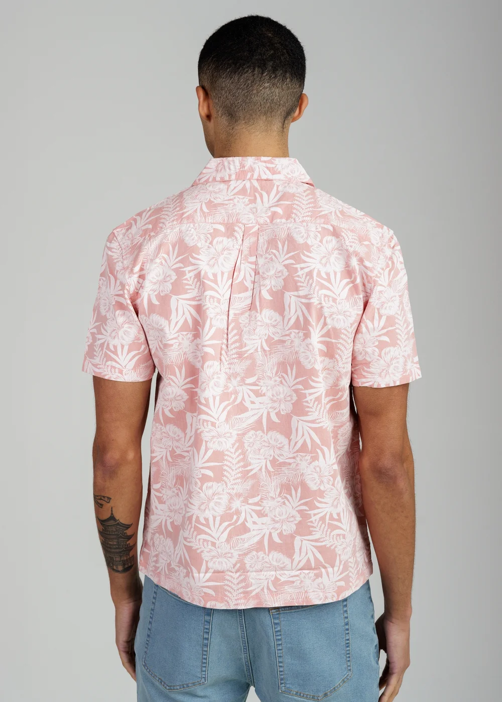 Tokyo Laundry Coral Cotton Short Sleeve Button-Up Tropical Print Shirt - 2XL Image 2