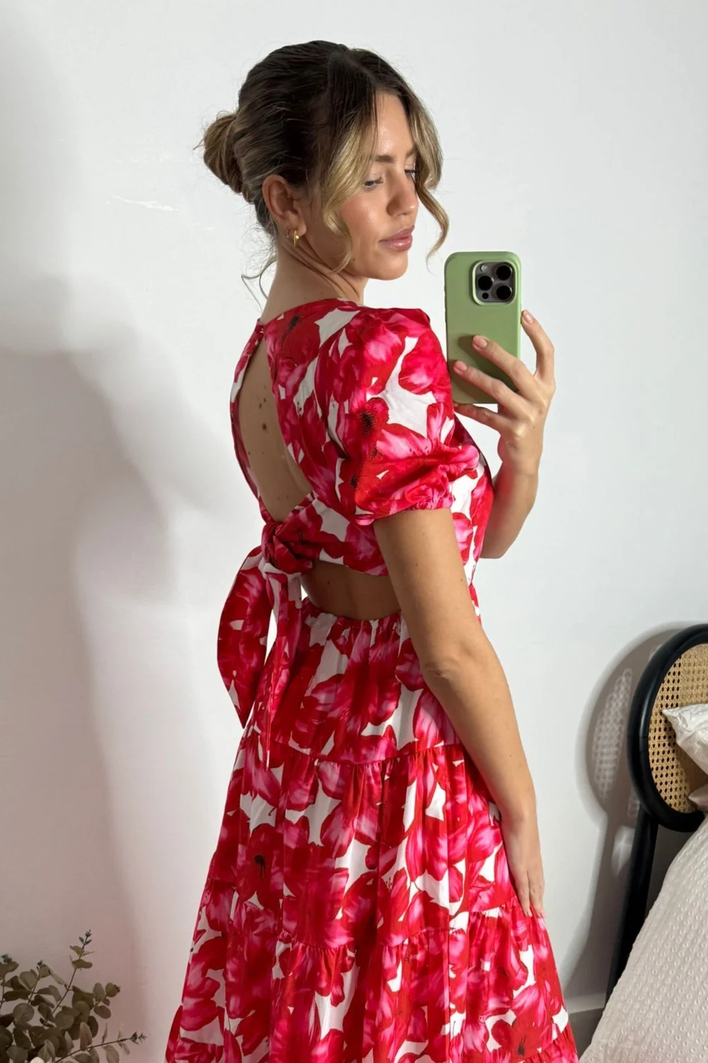 Style Cheat Red & White Zoe Tiered Cutout Maxi Dress - 12 Image 5