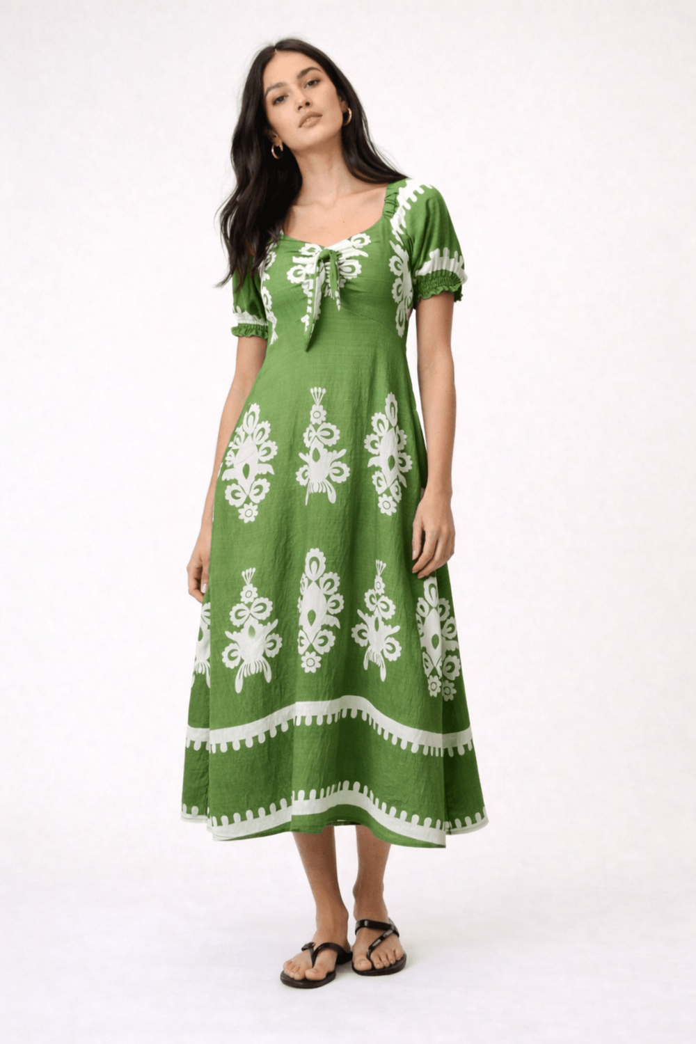 Style Cheat Knot Front Midi Dress Blue - 8 Image 5