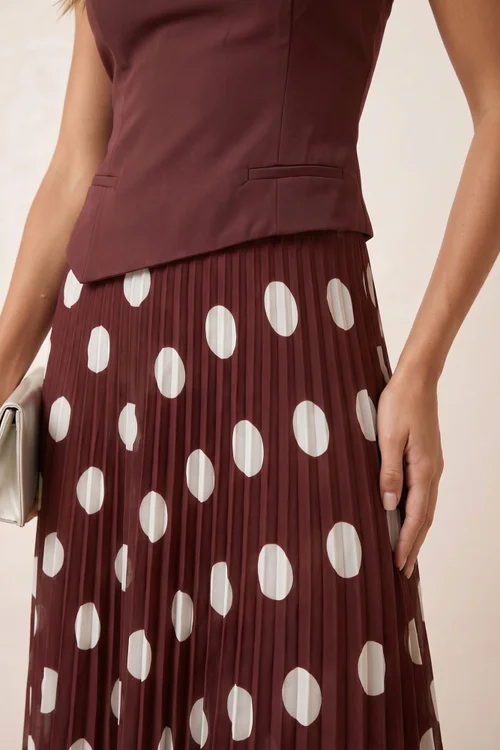 Style Cheat Brown Spot Madelaine Bandeau Midi Dress - 16 Image 2