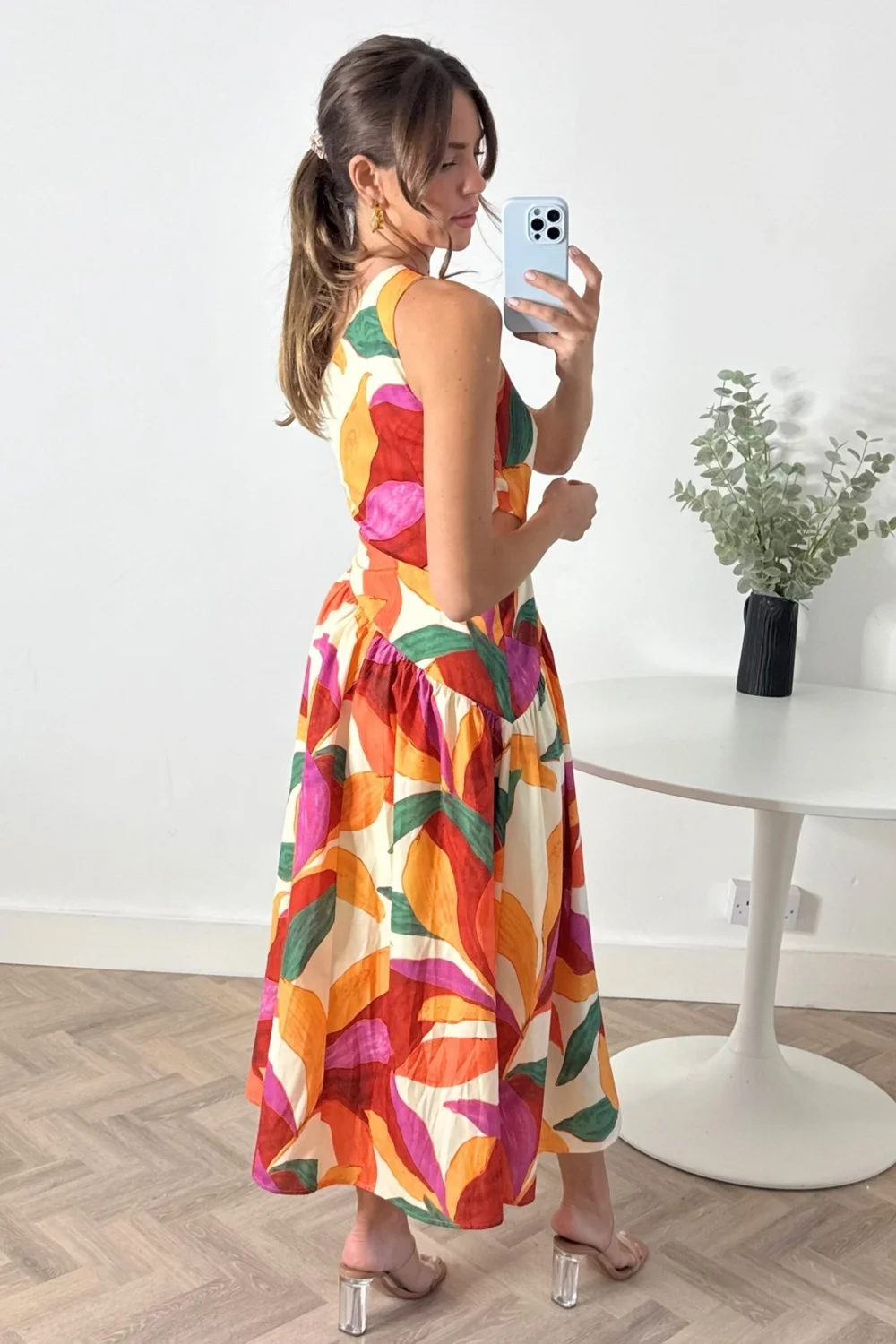 Style Cheat Multi Jasmine Cut Out One Shoulder Midi Dress - 8 Image 5