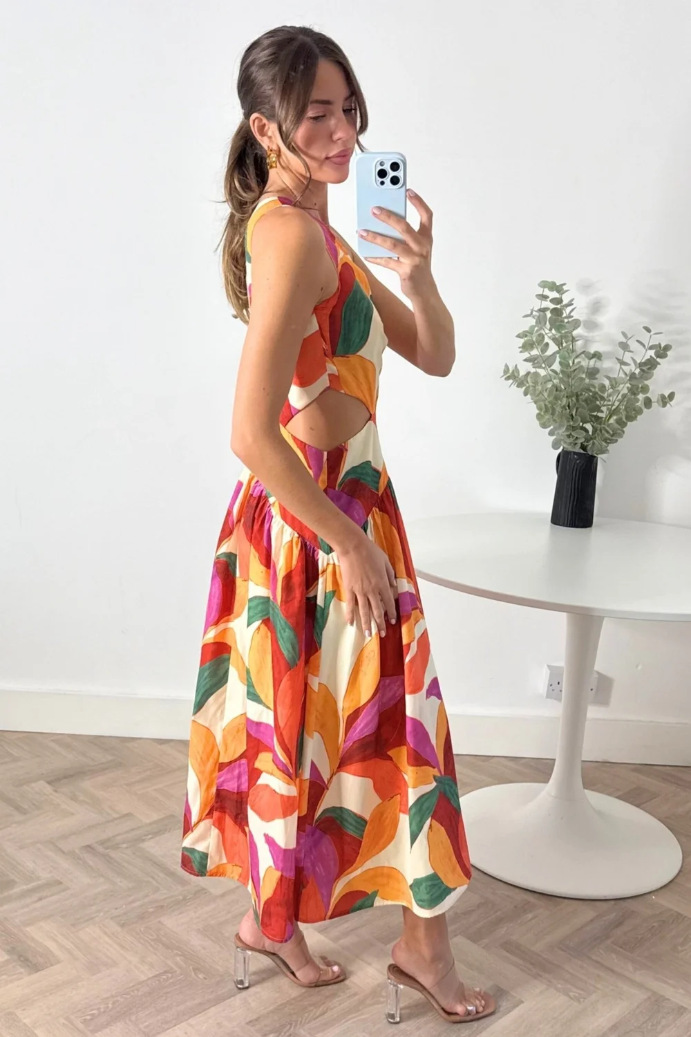 Style Cheat Multi Jasmine Cut Out One Shoulder Midi Dress - 8 Image 6