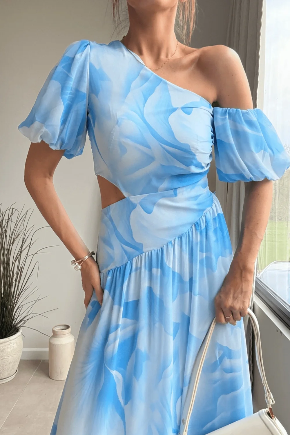 Style Cheat Blue Jennifer Asymmetric Cut Out Dress - 8 Image 2