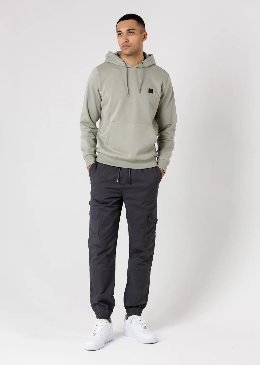 Tokyo Laundry Green Brushed Back Fleece Hoody With Small Chest Logo - L Image 4