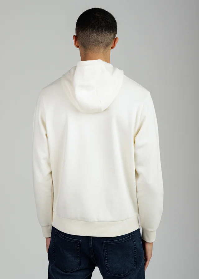 Tokyo Laundry Cream Brushed Back Fleece Hoody With Small Chest Logo