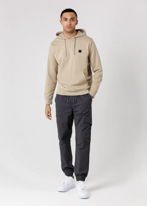 Tokyo Laundry Beige Brushed Back Fleece Hoody With Small Chest Logo - L Image 4