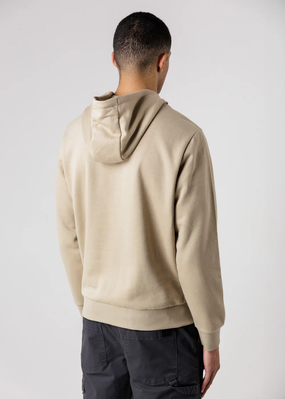 Tokyo Laundry Beige Brushed Back Fleece Hoody With Small Chest Logo - L Image 2
