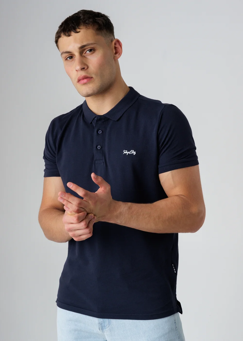 Tokyo Laundry Navy 3-Pack Embroidered Logo Polo Shirt - M Image 2