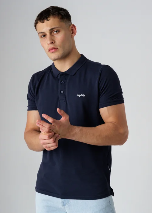 Tokyo Laundry Navy 3-Pack Embroidered Logo Polo Shirt - M Image 2