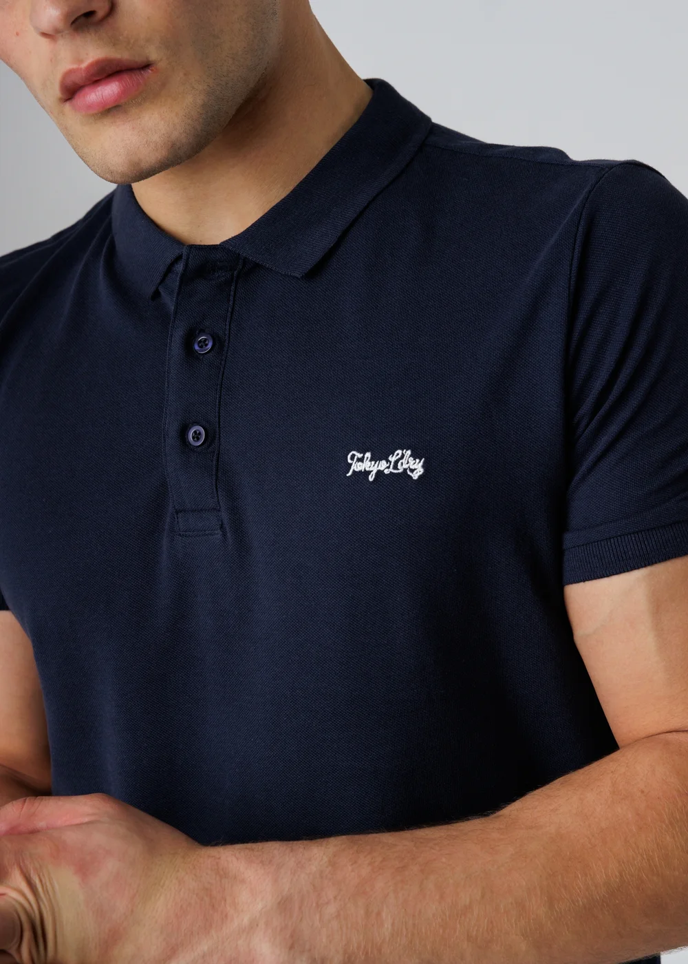 Tokyo Laundry Navy 3-Pack Embroidered Logo Polo Shirt - M Image 4