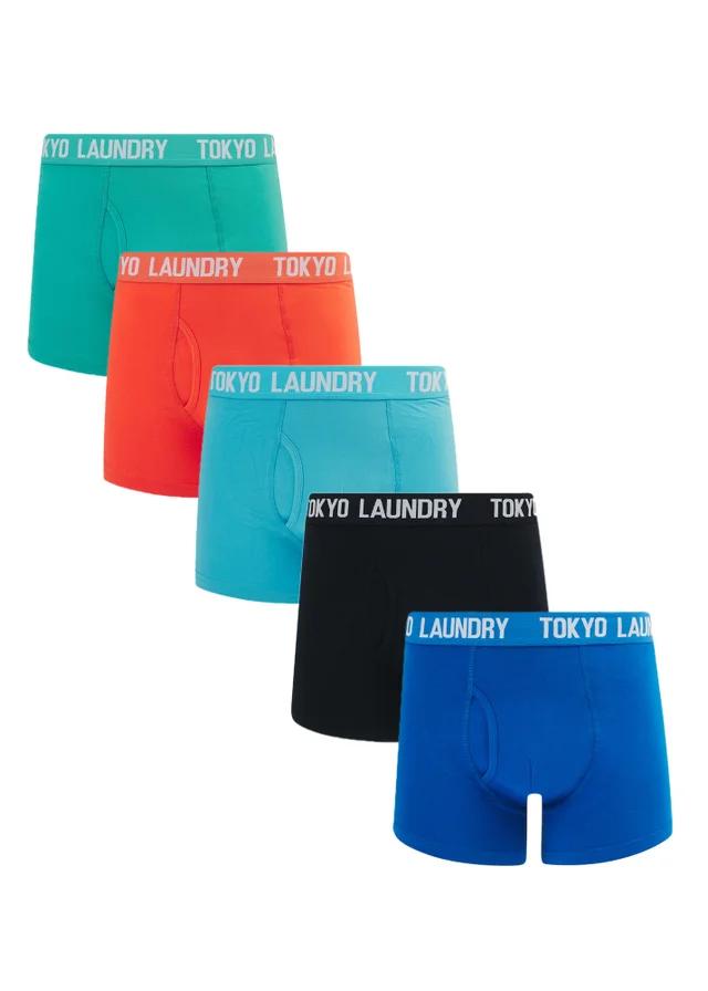 Tokyo Laundry Navy 5-Pack Cotton Boxers