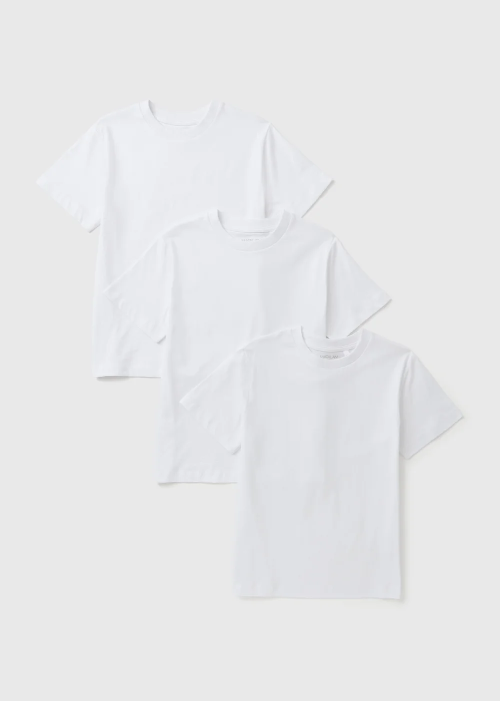 3 Pack Boys White T-Shirts (7-15yrs) - 7 Yrs Image 1