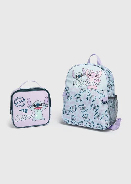 Disney Stitch Blue Backpack & Lunch Bag Set - One Size Image 2