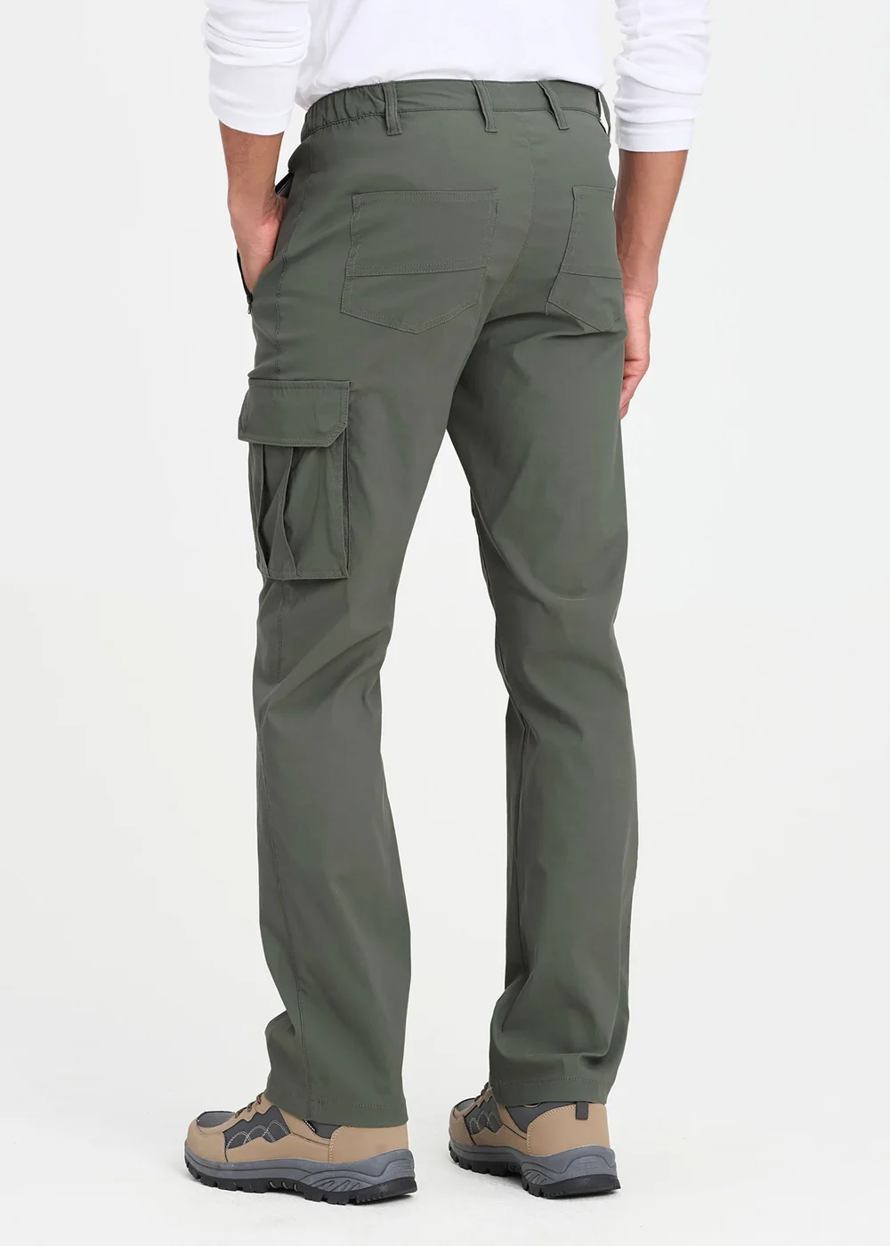 Cotton Traders Olive Quick Dry Stretch Action Trousers - 46/L27 Image 3