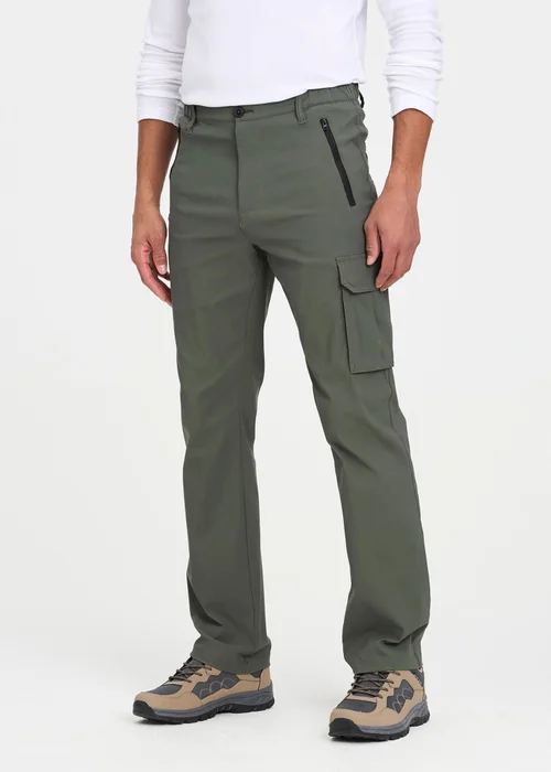 Cotton Traders Olive Quick Dry Stretch Action Trousers - 32/L29 Image 2