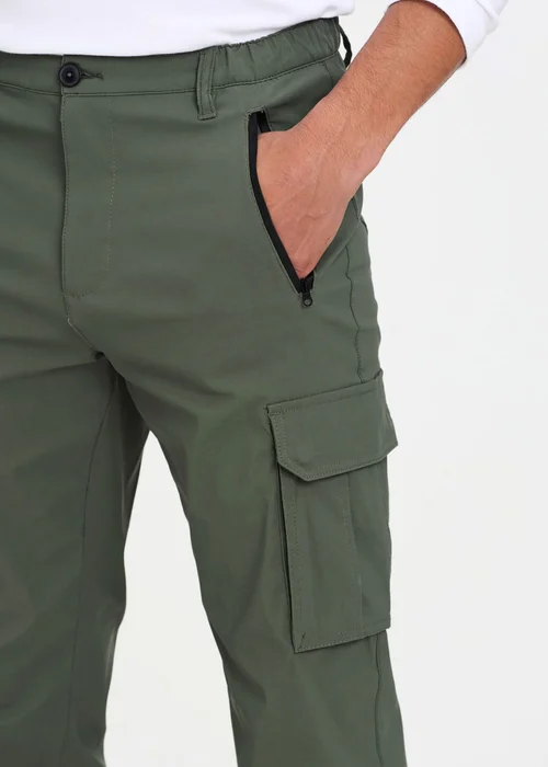 Cotton Traders Olive Quick Dry Stretch Action Trousers - 32/L29 Image 4