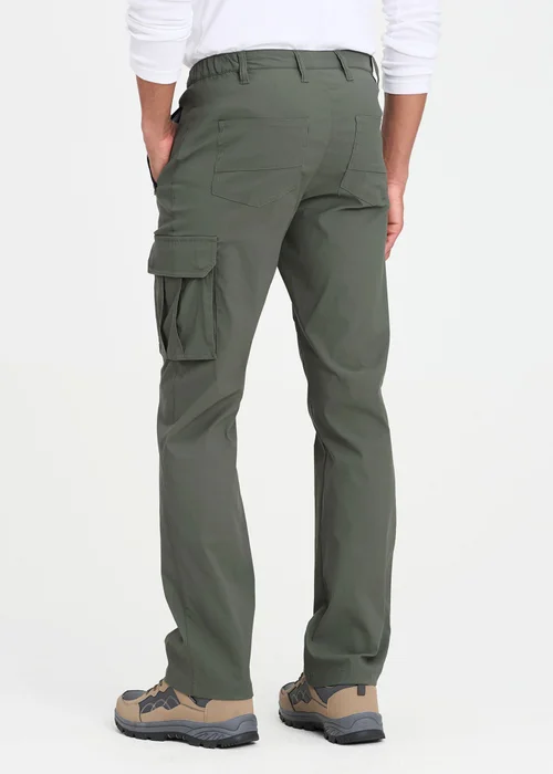 Cotton Traders Olive Quick Dry Stretch Action Trousers - 32/L29 Image 3