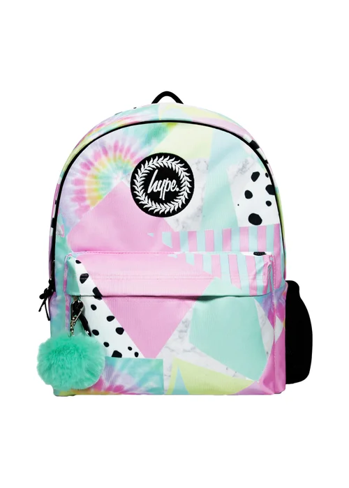 Hype Kids Multi Pastel Collage Backpack - One Size Image 1